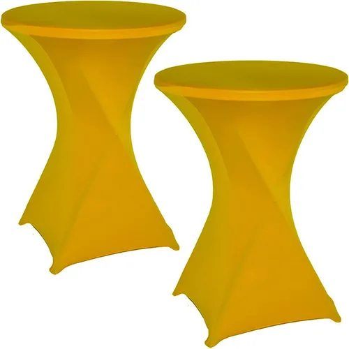 Vista 7 de Jeloris Paquete de 2 manteles redondos de elastano elástico de elastano de 32 x 43 pulgadas, color negro, para bodas, banquetes, eventos, fiestas
