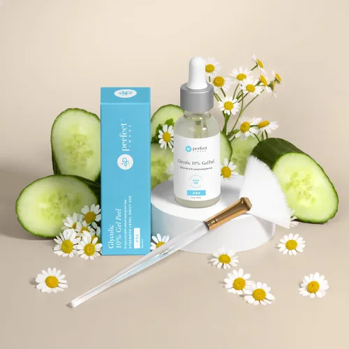 Vista 3 de Gel Peel glicólico, mejorado con retinol y extracto de té verde (10% de fuerza)