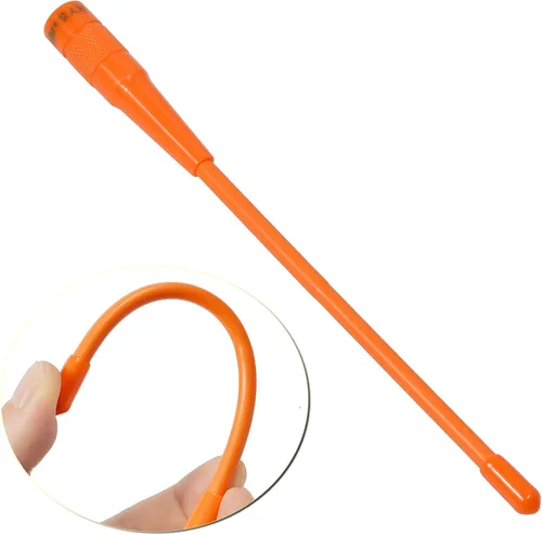 Vista 4 de HYS Antena macho SMA de 6.6 ft, 27.6 in, antena de radio VHF UHF Soft Whip de 2 vías para 136-174/400-470Mhz Walkie Talkie YAESU/Vertex VX-3R VX-6R