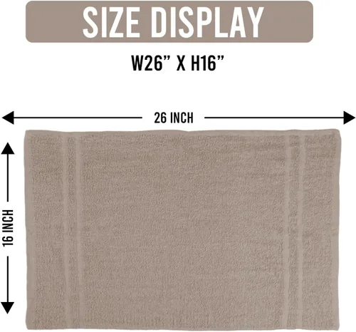 Vista 2 de Paquete de 24 Toallas de Mano Arena 100% Algodón Toalla de Spa – 16x26 pulgadas Toallas Faciales Altamente Absorbentes Gimnasio, Toalla para Cabello