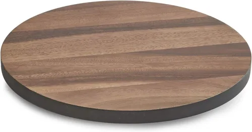 Vista 10 de Woodard & Charles Plato giratorio redondo Lazy Susan con mecanismo de rodamiento de bolas de acero inoxidable (Negro) Lazy Susan Turntable With