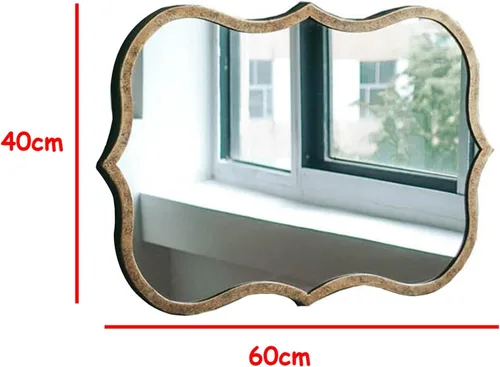 Vista 7 de Espejo rectangular de 15.7 x 23.6 pulgadas con marco de hierro, espejo de baño vintage para montar en la pared, estilo nostálgico europeo retro