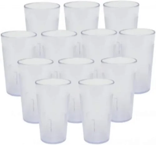 Vista 21 de TrueCraftware - Juego de 12 vasos de color ámbar de 5 onzas. Vasos reutilizables de té helado de alta calidad, apilables, aptos para lavavajillas