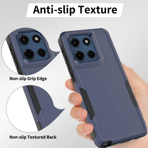 Vista 46 de Jeylly para Moto G Stylus 5G 2021 Funda con [2 Pack] Protector de Pantalla de Vidrio Templado, Protección Grado Militar Anti-Arañazos, Funda A