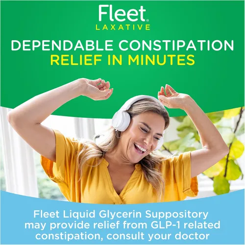 Vista 2 de Fleet Supositorios líquidos de glicerina para aliviar el estreñimiento, laxante rápido y eficaz sin estimulantes, 4 botellas por paquete, 0.3 fl oz