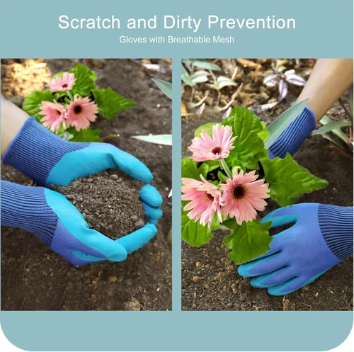 Vista 3 de Kynup Herramientas de jardín, 7 piezas de regalo de jardinería para mujeres y hombres, juego de herramientas de mano de jardinería, suministros