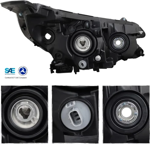 Vista 2 de AKKON - Conjunto de faros delanteros para Honda CRV 2015-2016 tipo halógeno con modelos DRL LED estilo OE