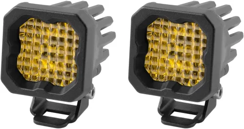 Vista 11 de Diode Dynamics SSC1 Luz LED deportiva estándar amarilla (par), inundación con retroiluminación ámbar