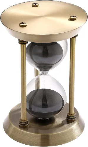 Vista 12 de SuLiao Reloj de arena con temporizador de arena de 1 minuto, reloj de arena de latón pequeño de 1 minuto, reloj retro de arena negra, reloj vintage
