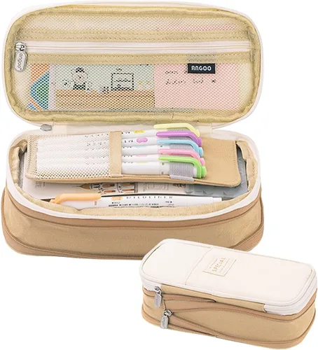 Vista 18 de Estuche para lápices de gran capacidad para oficina, gran almacenamiento, bolsa de alta capacidad, organizador para oficina, caja de viaje