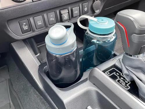 Vista 6 de Portavasos de gran tamaño para Toyota Tacoma de 3ª generación (2016-2023) Reemplazo de portavasos de plástico moldeado para Tacoma – Negro