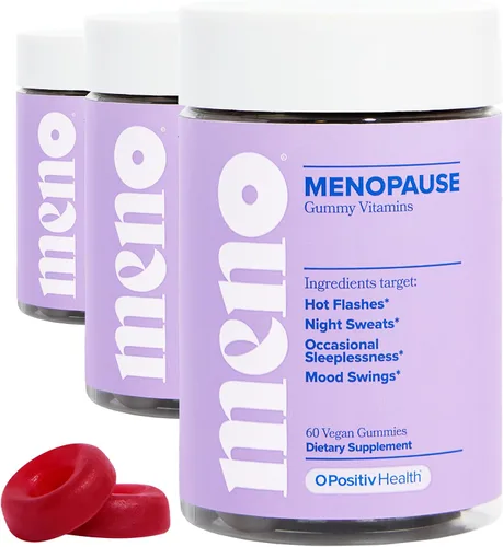 Vista 5 de O Positiv MENO - Gomitas para la menopausia, 30 porciones (paquete de 1) – Suplementos sin hormonas para mujeres con cohosh negro y ashwagandha
