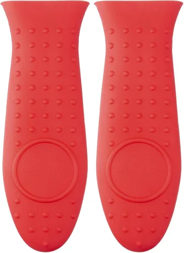Vista 6 de Amazon Basics Soporte de silicona para olla, sartén caliente, funda rectangular para cocina, color rojo, 5.6 pulgadas de largo x 1.9 pulgadas