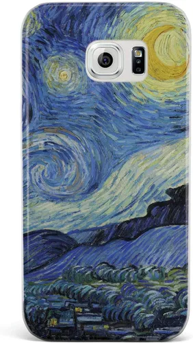 Vista 22 de Inspired Cases - Funda con textura 3D para iPhone Xs Max - Funda protectora de goma para iPhone Xs Max de Apple - Vincent Van Gogh - Noche estrellada