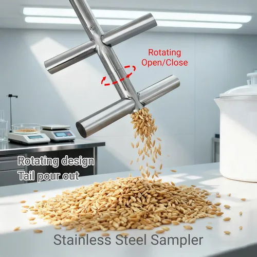 Vista 8 de Sonda de muestreo de grano de polvo, sonda de grano para polvos y semillas, muestreador de acero inoxidable, muestra de ladrón de granos, sonda
