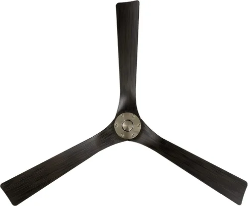 Vista 4 de Torque Smart - Ventilador de techo de 3 aspas para interiores y exteriores, 58 pulgadas, níquel cepillado/ébano con control remoto, funciona