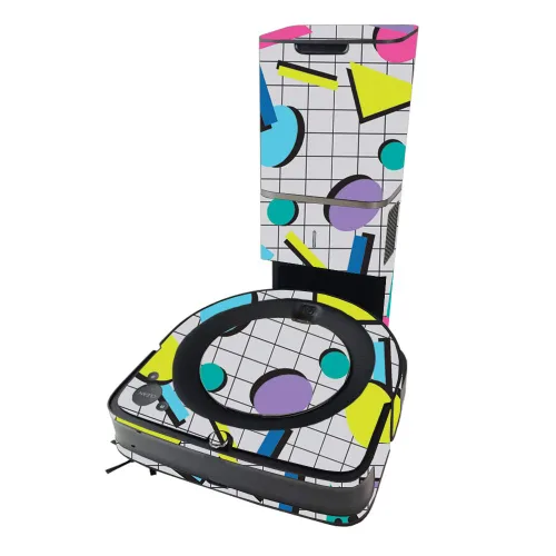 Vista 8 de MIGHTY SKINS MightySkins Skin compatible con iRobot Roomba s9+ Vacuum - Negro abstracto Funda protectora y única de vinilo Fácil de aplicar