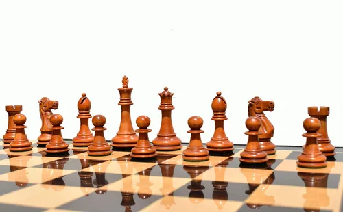 Vista 4 de Jaques Staunton - Juego de piezas de ajedrez de madera de Staunton de lujo de 3.75 pulgadas y ebonizado-El imperio del ajedrez