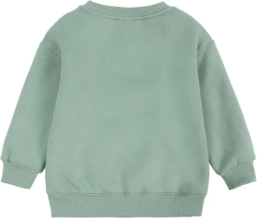 Vista 3 de Sudadera con capucha para bebé, niño, niña, con cuello redondo, con orejas bonitas, sin botones, para otoño e invierno, color liso