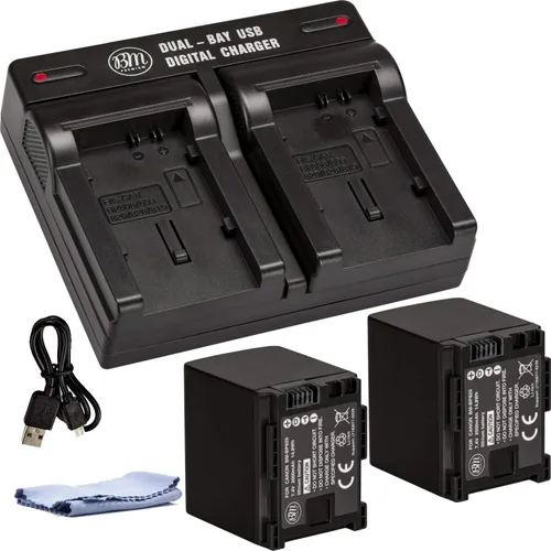Vista 2 de Baterías BM 2 BP-820 y cargador de batería dual para Canon VIXIA HF G50, HF G60, HF G70, XA40, XA45, XA50, XA55, HFG30, HFG40, HFM301, HFM41