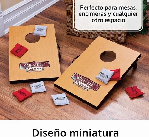 Vista 4 de Mainstreet Classics Micro Bean Bag Toss: Travel Sized, (15.7 "x 10.5" Boards) Mini juego de juegos Cornhole