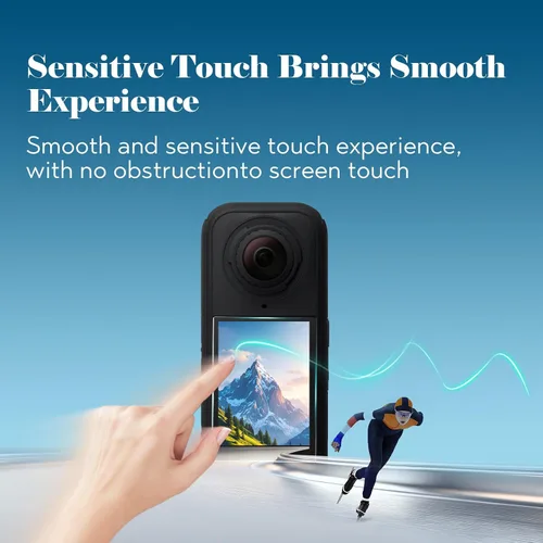 Vista 6 de Protector de pantalla para accesorios de aire Insta 360 X4, pantalla LCD de vidrio templado Insta360 X4, Ultra HD, dureza 9H, resistente a