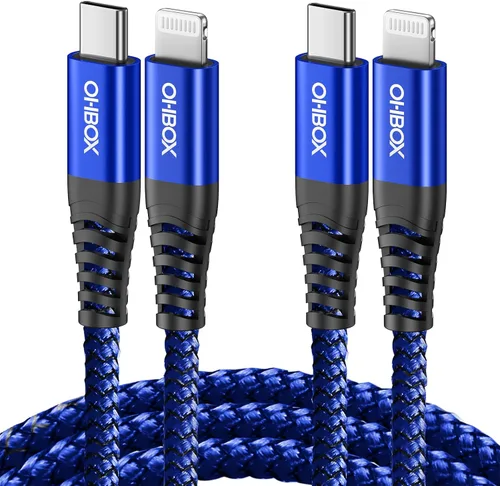 Vista 7 de Cable de carga Lightning de 91,4 cm, paquete de 2 cables de carga para iPhone con certificación MFi, cable de carga Apple compatible con iPhone
