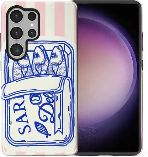 Vista 87 de Funda compatible con Samsung Galaxy S23, funda híbrida de protección rígida de 2 capas, a prueba de golpes, funda protectora resistente para Lata