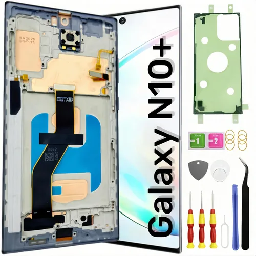 Vista 9 de OLED para Samsung Galaxy Note 10 Plus pantalla LCD reemplazo con marco nota 10+5G pantalla táctil digitalizador Asamblea kit de herramientas N975F