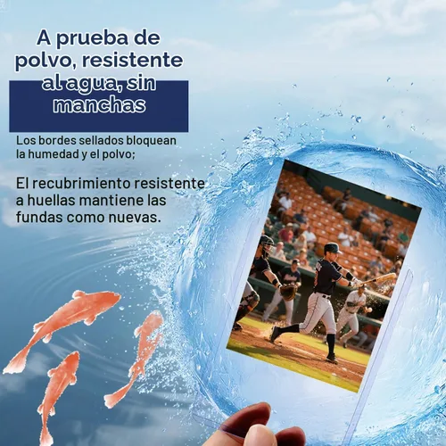 Vista 5 de 200 fundas para tarjetas de primera calidad para tarjetas intercambiables, protectores de plástico duro de calidad de archivo de 35 puntos