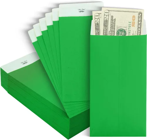 Vista 13 de Mr. Pen - Sobres de dinero para efectivo, 6.5 x 3.5 pulgadas, paquete de 100 unidades, papel kraft Sobres de efectivo autoadhesivos a granel