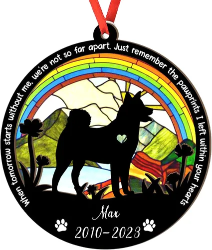 Vista 91 de Adorno personalizado para atrapasoles de sabueso afgano, adorno de Navidad de sabueso afgano, regalo para perro amante, sabueso afgano conmemorativo