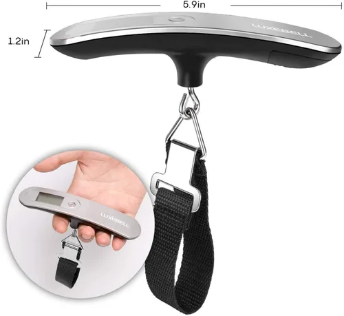 Vista 3 de Luxebell balanza digital para equipaje, 110 libras, regalo para viajeros