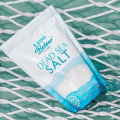 Vista 6 de 2.2 libras de sal del mar muerto, grano fino, baño de pies y spa, exfoliante corporal, 100% puro y rico en minerales, alivia los músculos doloridos