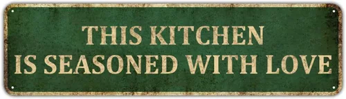 Vista 9 de Mukuko Letrero decorativo de pared para sala de estar – Bless This Kitchen – Letreros de decoración de pared familiar para cocina, dormitorio