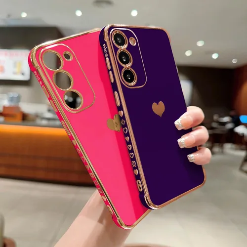 Vista 255 de phylla Funda de teléfono compatible con Samsung Galaxy A12 de 6.5 pulgadas, lindo corazón chapado en oro, elegante funda de lujo para mujer