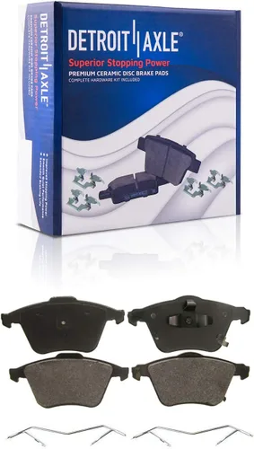 Vista 122 de Detroit Axle - Pastillas de freno de cerámica delanteras Reemplazo de pinza de freno derecha para Dodge Ram 1500 Dakota, Ram 1500 Classic - Juego