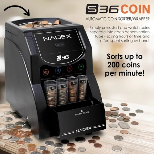 Vista 2 de Nadex 36SN Clasificador y envoltorio automático de monedas