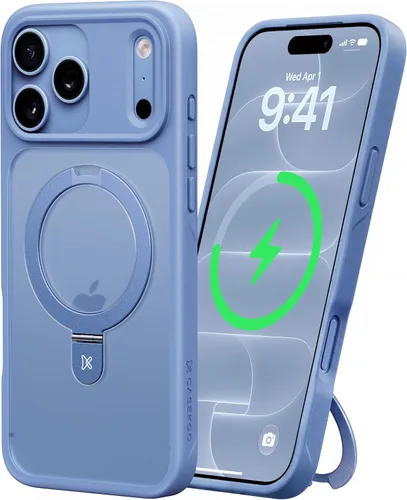 Vista 15 de CASEKOO- Funda para iPhone 14 Pro Max, c/soporte magnético invisible [protecc. militar contra caídas] [compatible c/MagSafe], a prueba de impactos