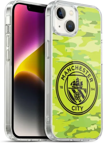 Vista 255 de Head Case Designs Funda de gel con licencia oficial del Manchester City Man City FC Blue Moon Badge Camou [protección de grado militar] compatible