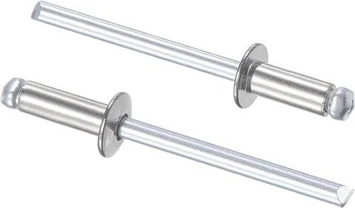 Vista 5 de uxcell Remaches ciegos 304 Acero Inoxidable 0.126 in Diámetro 0.197 in Longitud de Agarre Plata 100pcs