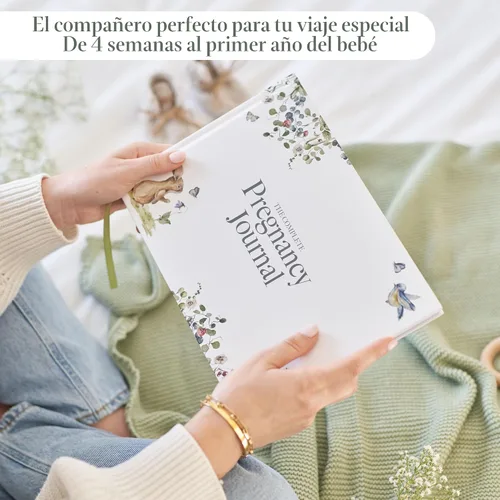 Vista 6 de Diario de Embarazo de Woodland – Planificador Semanal de Embarazo y Álbum de Recortes, Páginas para Fotos de Ultrasonido, Seguimiento de Hitos