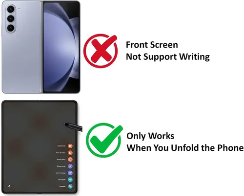 Vista 2 de S Pen solo para teléfonos Galaxy Fold 6/5, Galaxy Z Fold 6 S Pen Fold Edition Slim, punta de 0.059 in, 4096 niveles de presión (naranja)