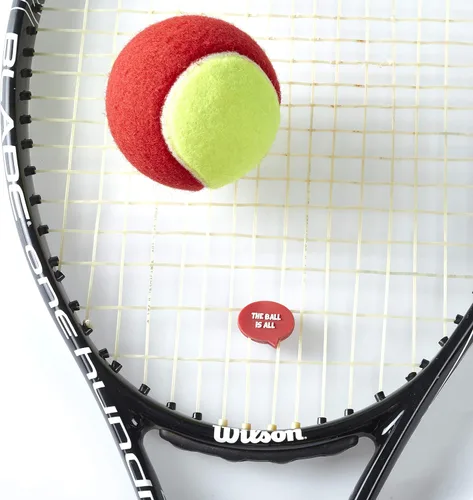 Vista 7 de BusyBee Amortiguador de vibraciones de tenis (paquete de 10). Regalo único de tenis para niños, mujeres y jugadores con 10 lemas motivacionales