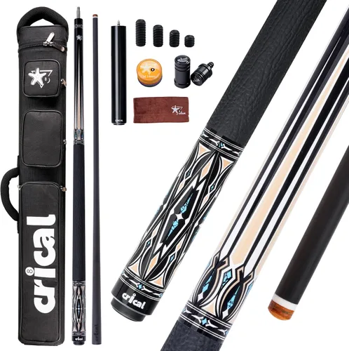 Vista 11 de CRICAL Carbon Fiber Pool Cue Set, Low Deflection, Pro Taper Shaft, 58 Inch