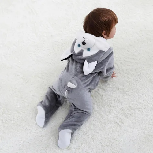 Vista 4 de Eadrioss Cute Animal Costume for Toddler Baby Girl Boy Christmas Costume Fuzzy Warm Fall Winter Clothes Christmas Gifts