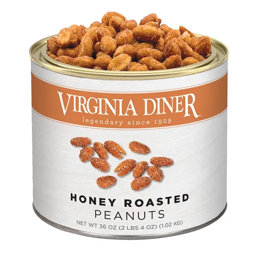 Vista 8 de Virginia Diner - Maníes gourmet clásicos cubiertos de chocolate con cáscara crujiente, lata de 16 onzas