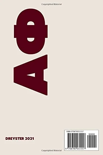 Vista 2 de Alpha Phi Sorority Notebook Trendy Smiley Design BORDEAUX RED Ruled & Lined 120-Page 6x9 Inch Medium-Sized Notebook Cool Sorority Ruled Lined