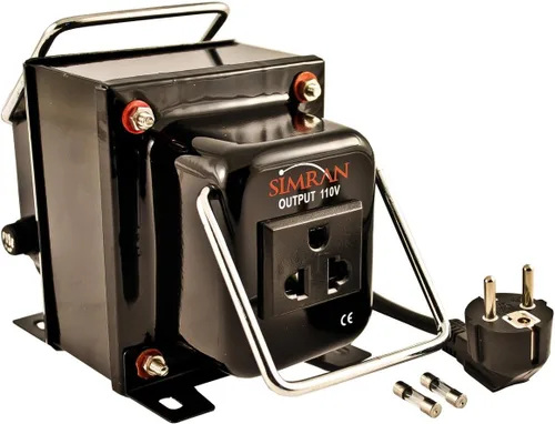 Vista 6 de Simran THG-100T Convertidor de transformador de voltaje elevador y descendente para 110 V y 220/240 V, 100 vatios
