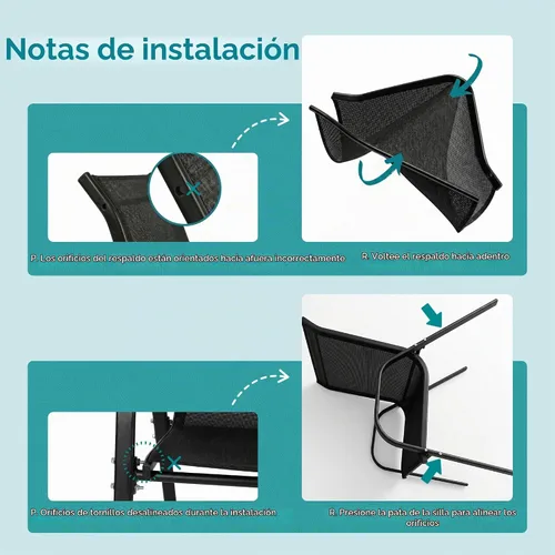 Vista 5 de MAMIZO Sillas de comedor para patio, silla Teslin apilable para todo tipo de clima, juego de sillas transpirables resistentes al aire libre